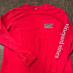 Vineyard Vines Holiday Red Men’s Long Sleeve Tee